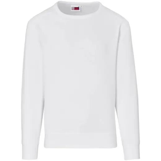 Mens Quinn Crew Neck Sweater White Front